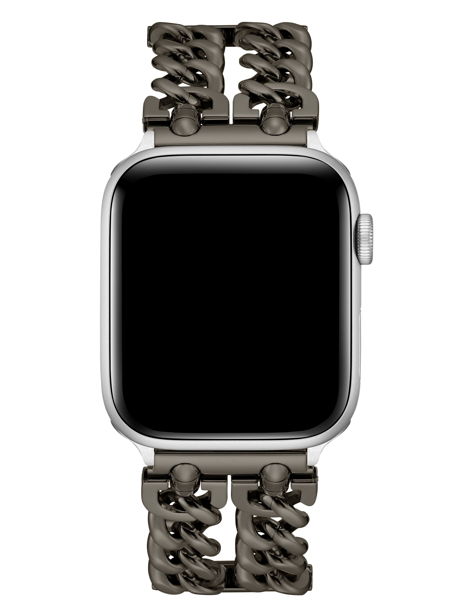 Pulseira de corrente prateada escura de 42 a 44 mm para Apple Watch®