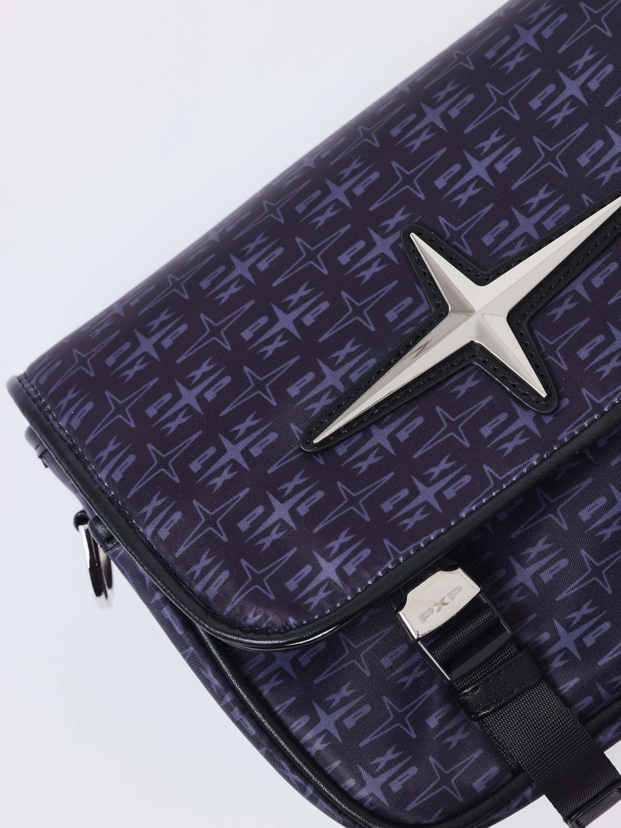 Project X Paris Polaris Monogram Crossbody Bag Heren Zwart/Donkerblauw