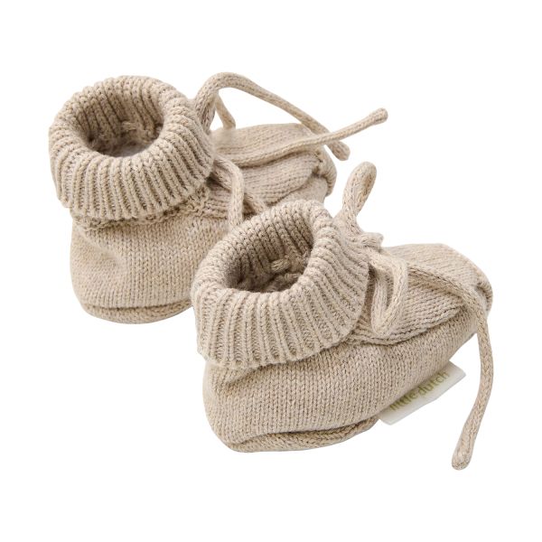 Little Dutch Gebreide Slofjes - Soft Beige Melée