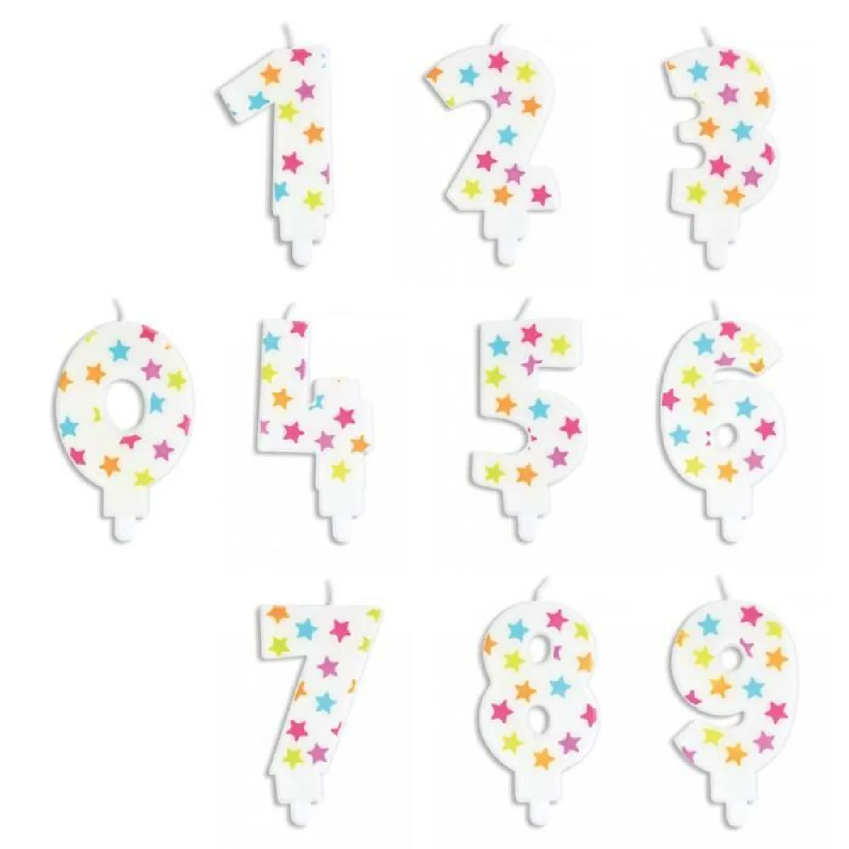 ScrapCooking Kit 10 bougies anniversaire chiffres