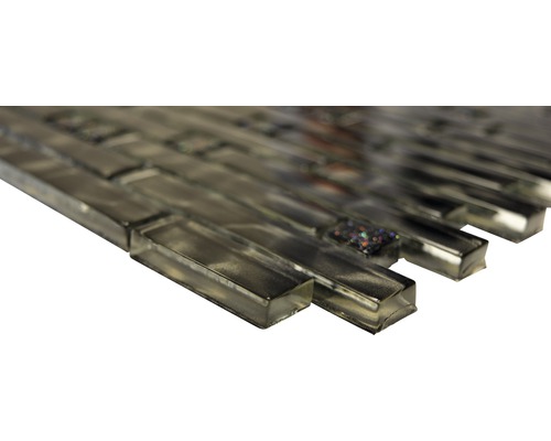 Glasmozaïek XCM MV708 29,8x30 cm zwart