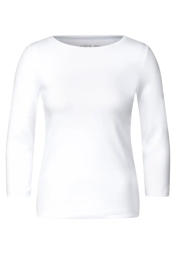 Basic T-Shirt in Unifarbe - White