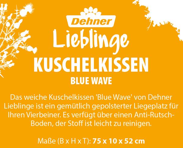 Dehner Lieblinge Kuschelkissen Blue Wave, blau
