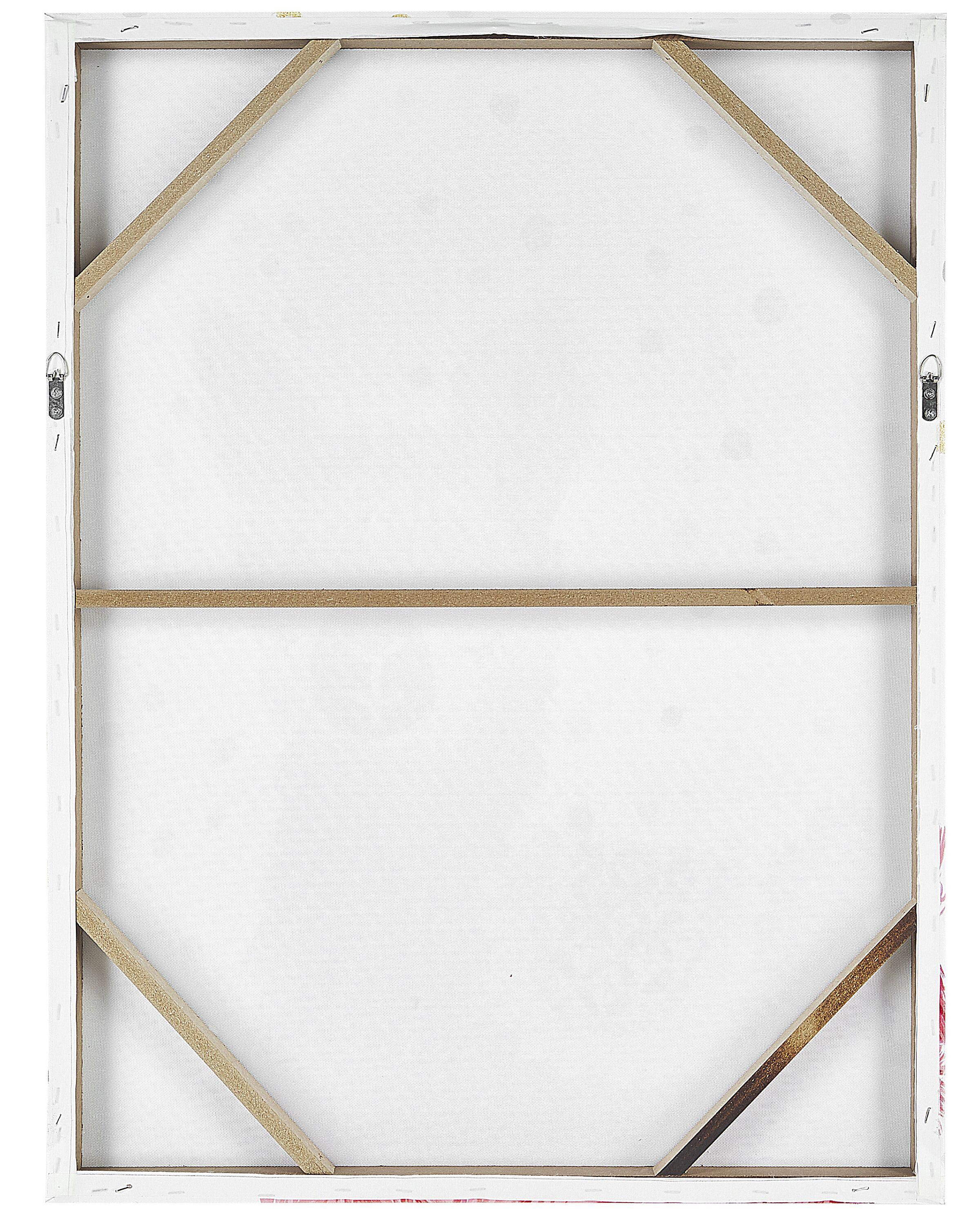 Canvas AFASSA Dieren motief 60 x 80 cm Roze