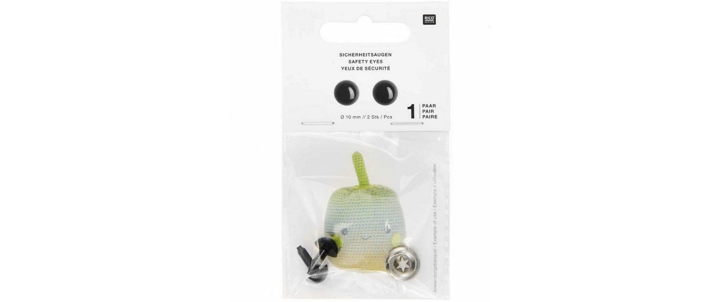 Sicherheitsaugen 10 mm 2 StückFür selbstgemachte Kuscheltiere, besonders niedlich und sicher