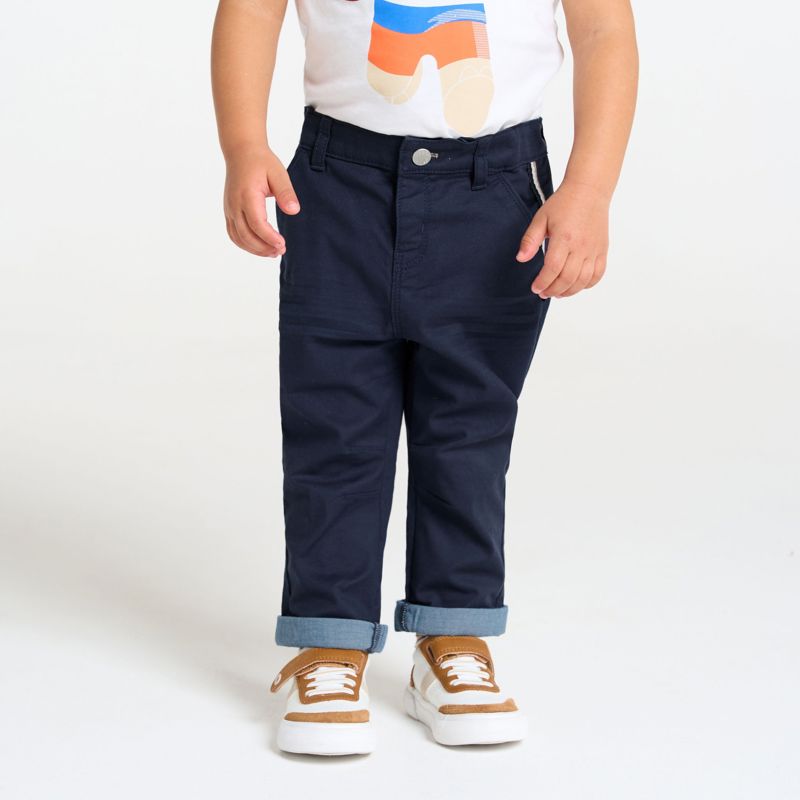 Pantalon coton fantaisie bleu bébé garçon Bleu