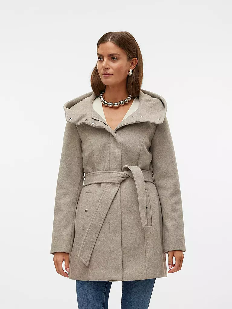 VERO MODA Wollmantel VMPOPLIVA  beige