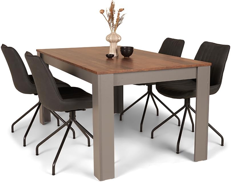 Riess Ambiente Zeitloser Esstisch LOFT - 160cm - Natur braun anthrazit - Old Style Küchentisch