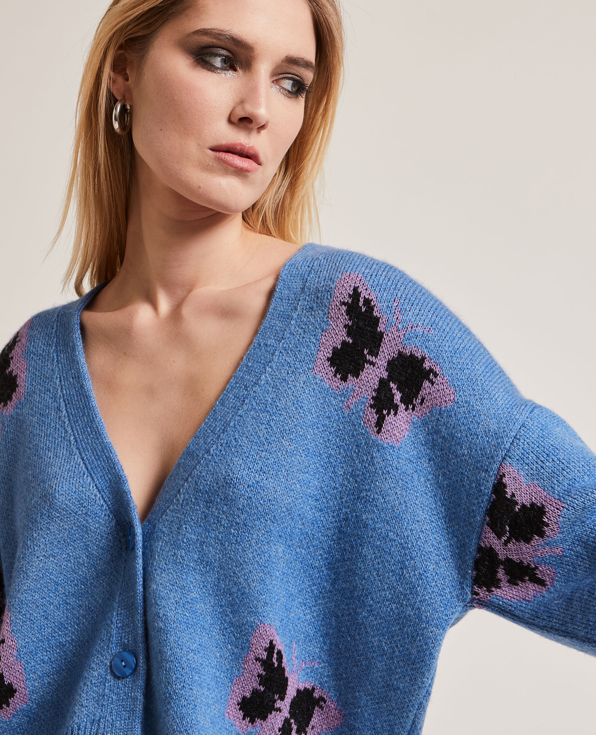 Gilet en maille - Bleu