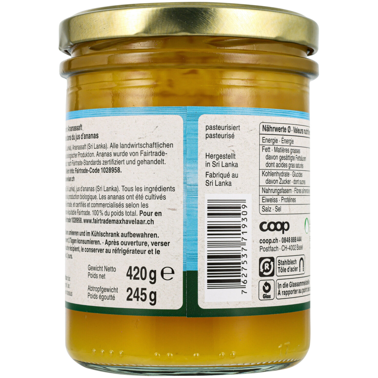 Naturaplan Bio Fairtrade Ananas Scheiben