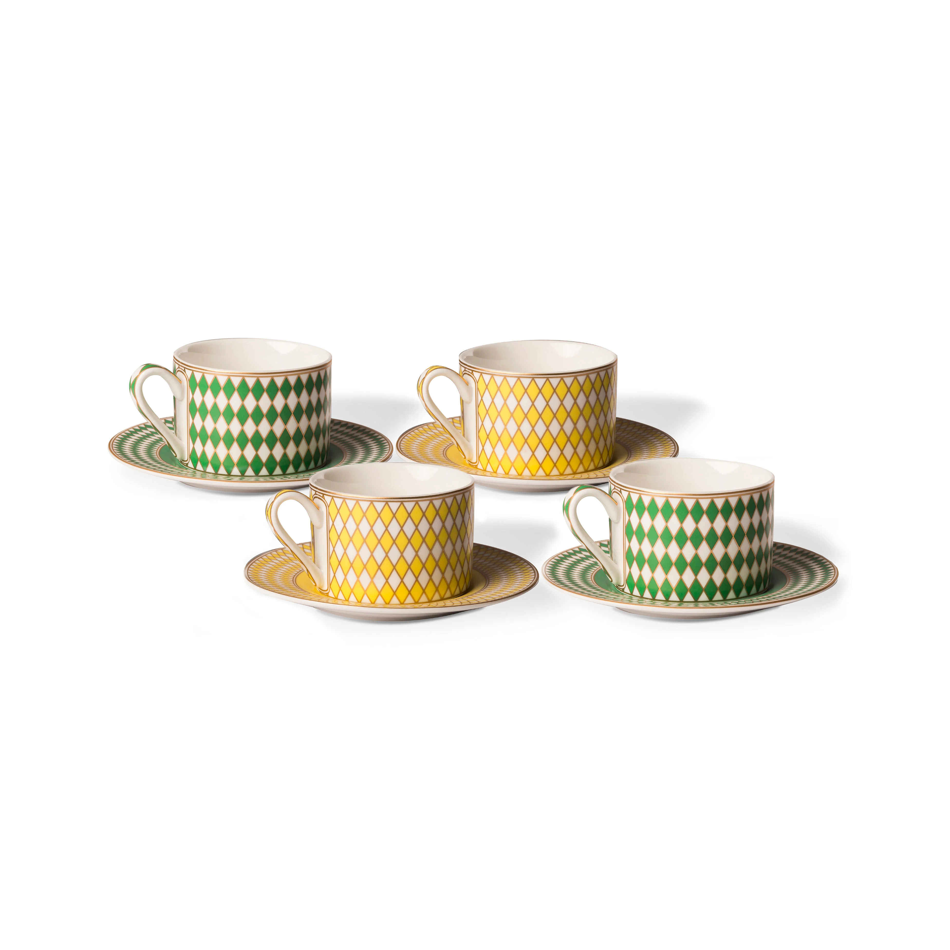 CHESS - Tasse à thé céramique | Jaune