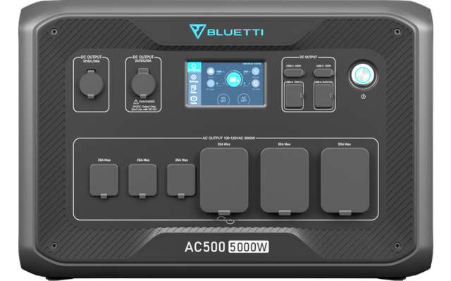 BLUETTI AC500-Gray-EU tragbare Powerstation mit integriertem Wechselrichter 5000 W