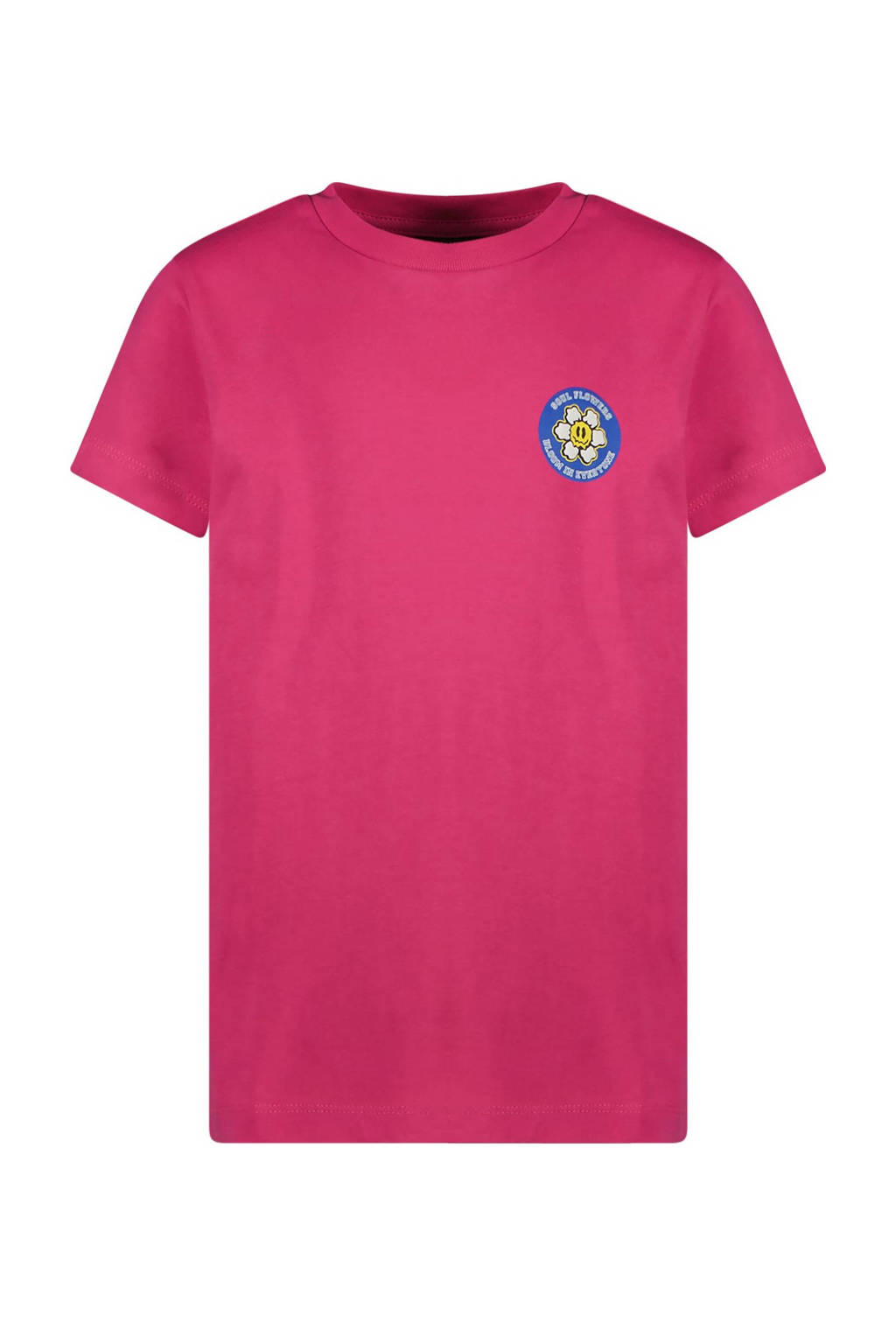 Cars T-shirt VIOLETT met backprint fuchsia