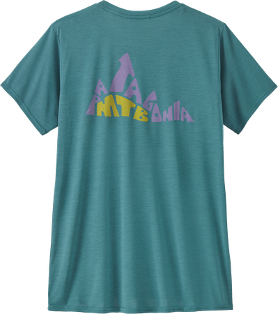 CAP COOL DAILY Damen-Kurzarmshirt  berm logo: wetland blue x-dye  M