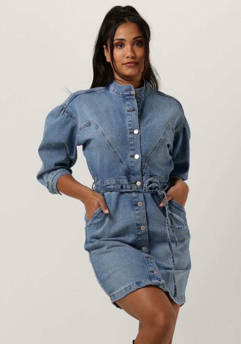 FREEBIRD blauwe freebird mini jurk denim-h-twill-cot-23-1