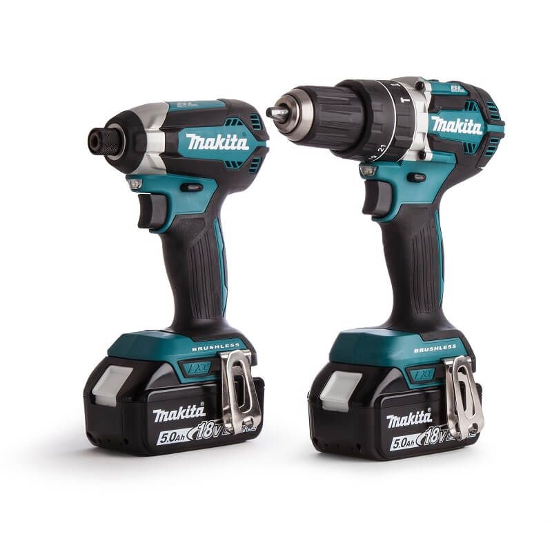 Makita DLX2180TJ 18V Li-ion accu klop-/schroefmachine (DHP484) & slagschroevendraaier (DTD153) combiset (2x5.0Ah) in Mbox - koolborstelloos