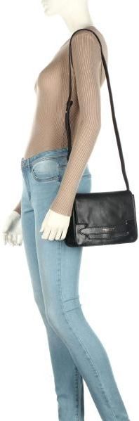 The Bridge - Crossbody Tas - Zwart - 25x18x5 cm - Runderleer