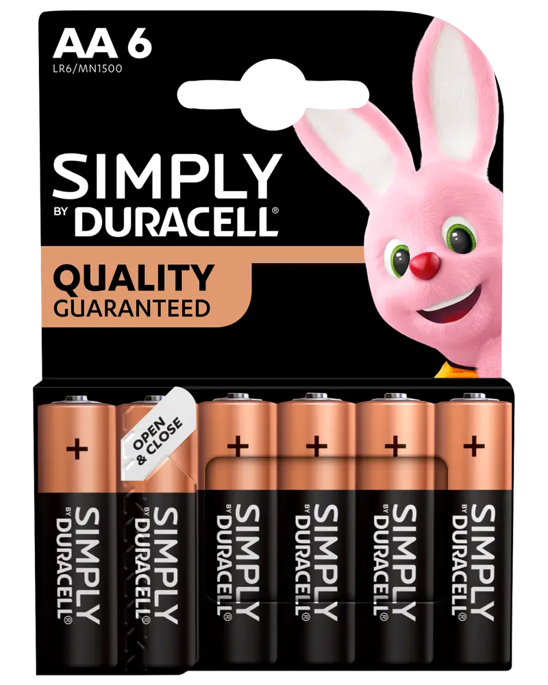 DURACELL Simply Batteri AA 6-pak