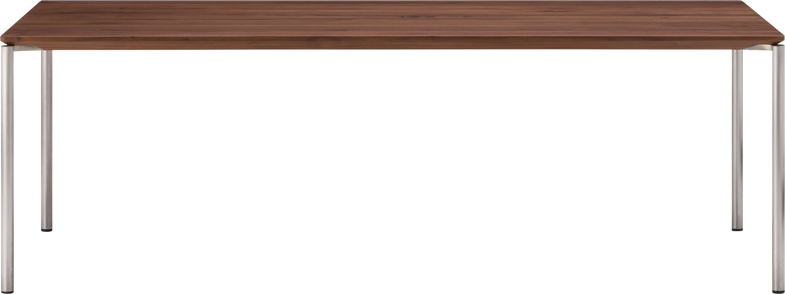 BAO Salontisch - Nussbaum massiv / Edelstahl / B: 120.0 cm x T: 70.0 cm x H: 40.0 cm