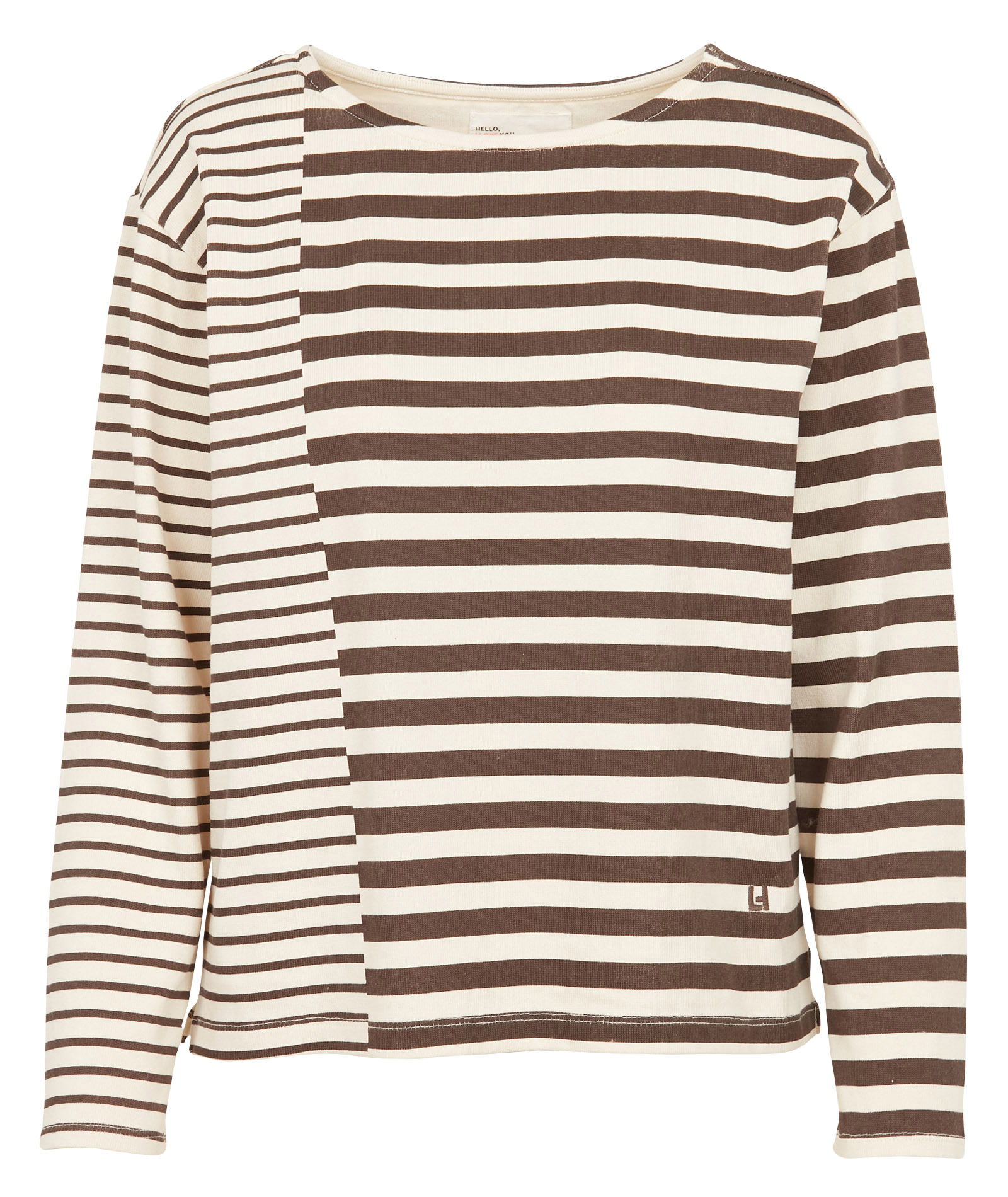 THILL - Tee-shirt col rond rayé | Marron