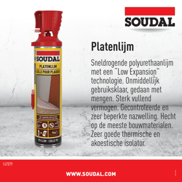 Soudal platenlijm genius 600 ml