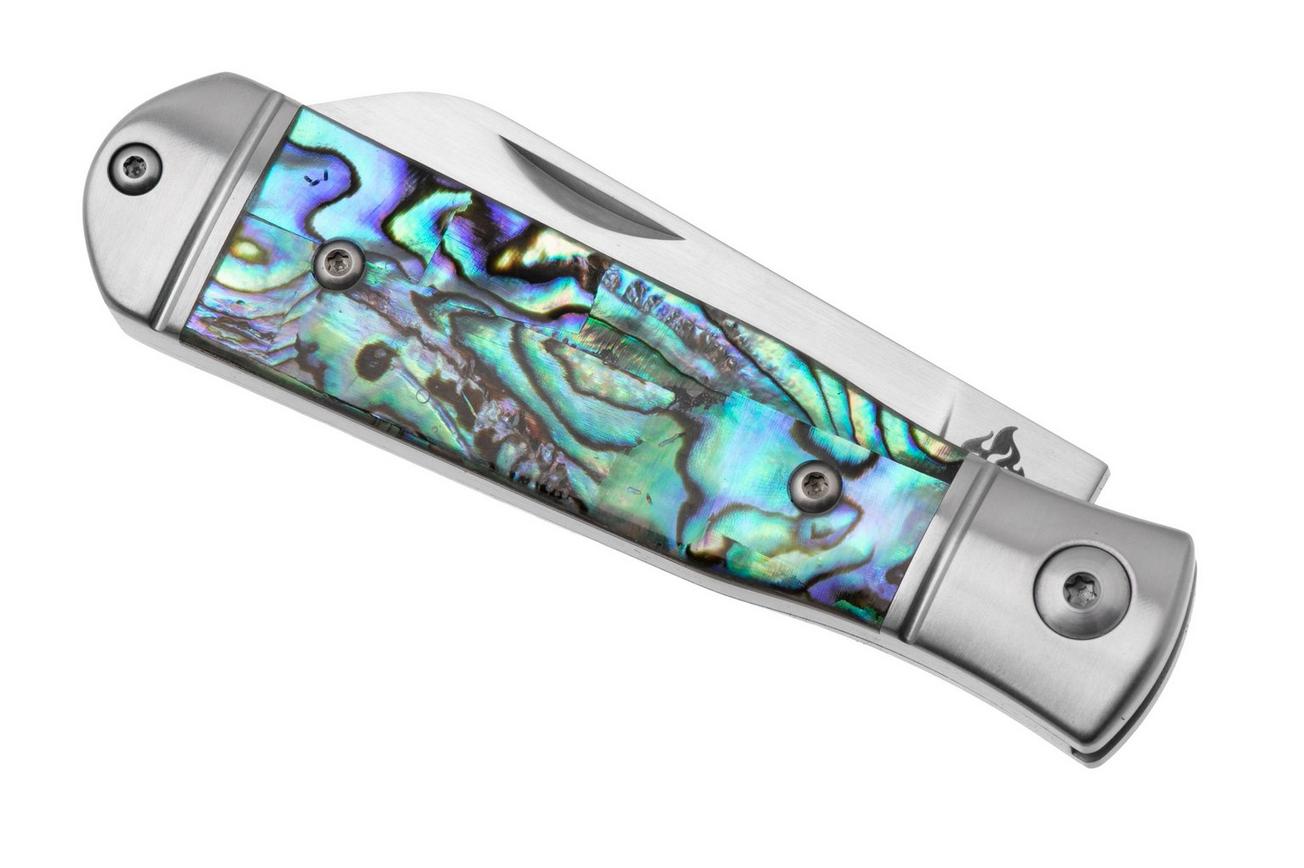 QSP Knife Jumping Jack QS167-A Satin 14C28N, Abalone, zakmes