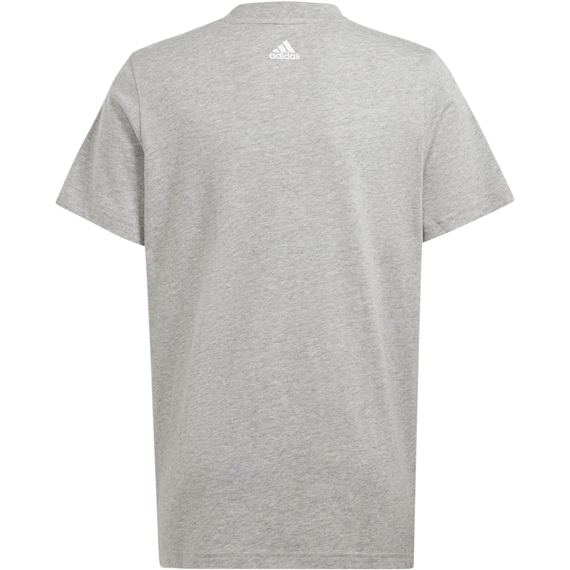 adidas Essentials Two-Color Big Logo Cotton T-Shirt Kinder medium grey heather