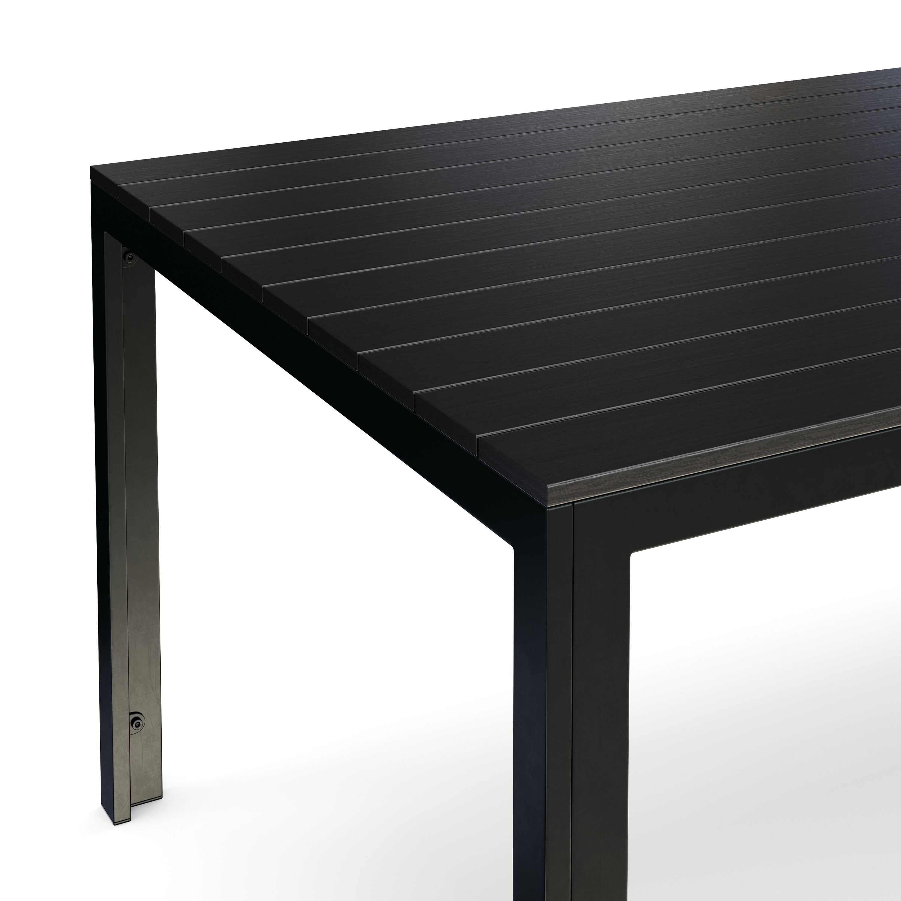 Gartentisch KAVO 200 x 100 cm schwarz