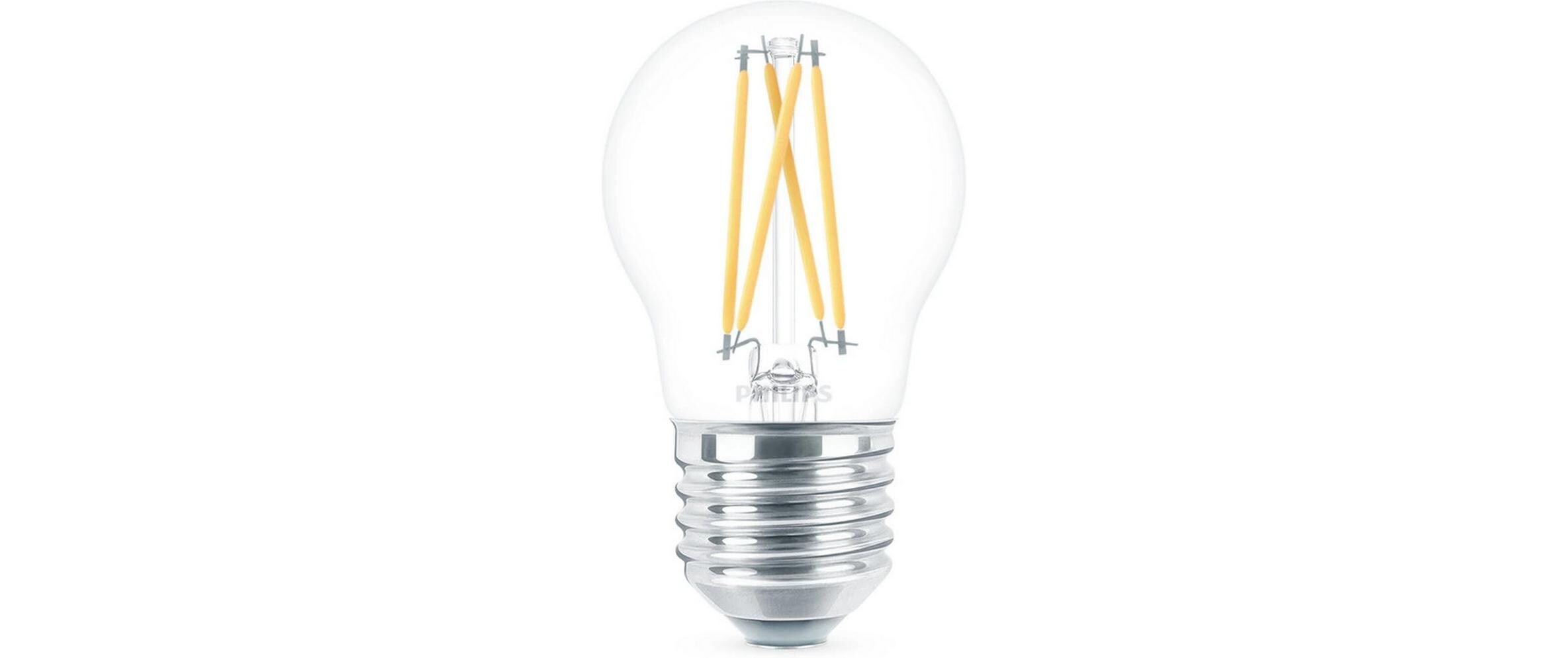Lampe LEDcla 40W E27 P45 CL WGD90 WarmweissWarmweisses LED-Leuchtmittel P45 mit klarem Glas