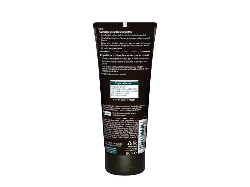Kneipp Duschgel 2in1 Startklar für Männer 200 ml Natürliche Pflegedusche für ein weiches Hautgefühl