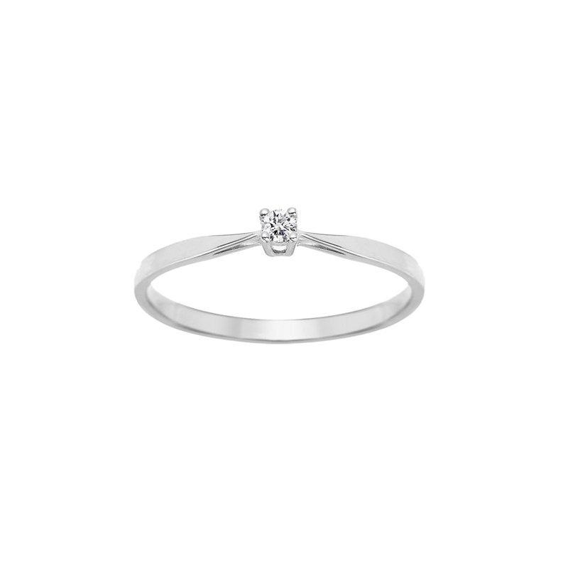 Bague Femme - Or 18 Carats - Diamant 0,04 Carats