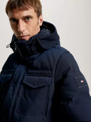 Parka utilitária Rockie com capuz acolchoado e quente