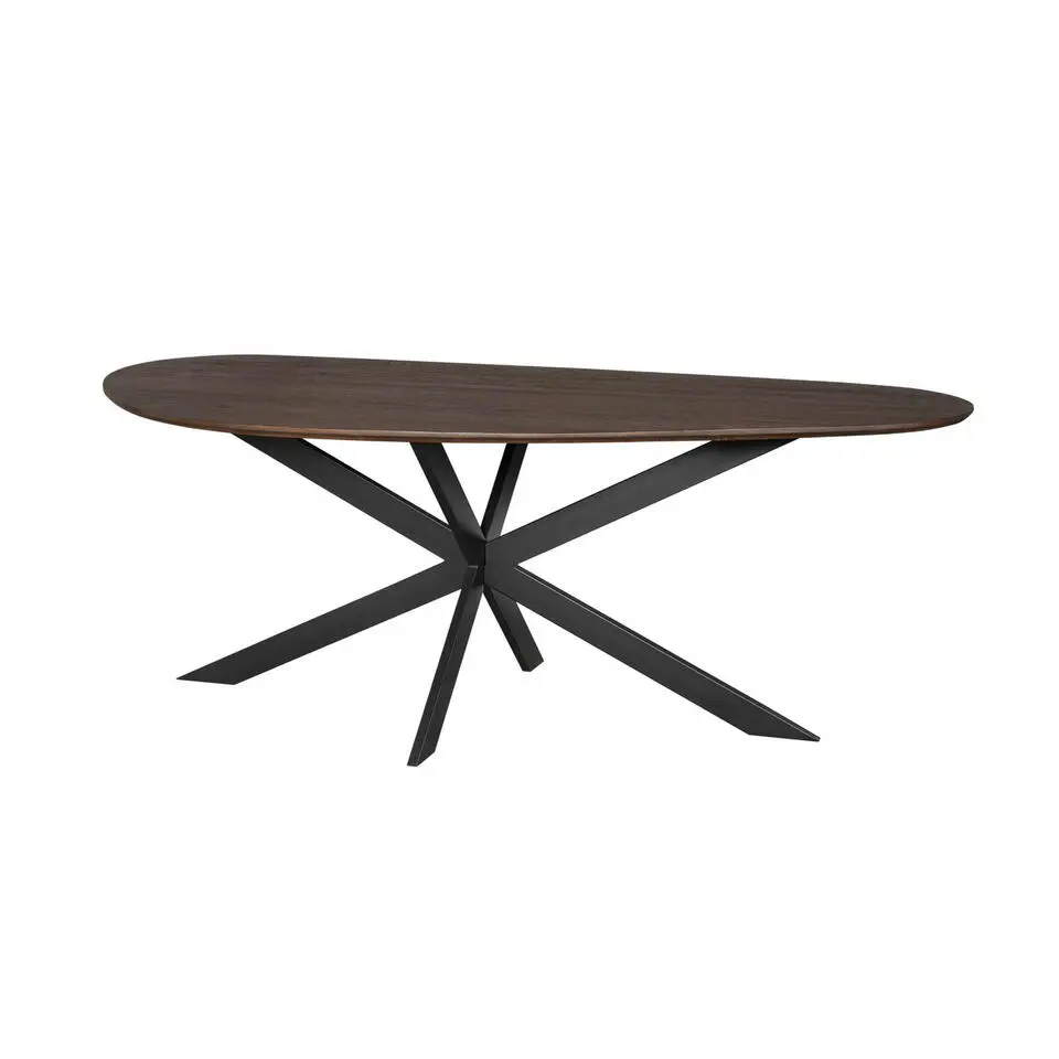 Eettafel Organisch Bruin Eikenhout - 210x98x76cm - Cloud