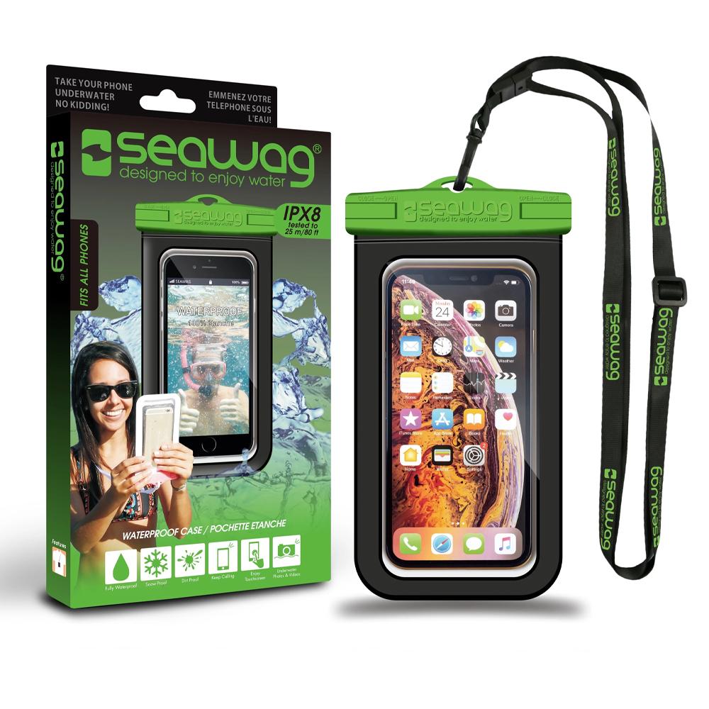 Pochette Etanche Universelle pour Smartphone Noir/Vert SEAWAG B3X