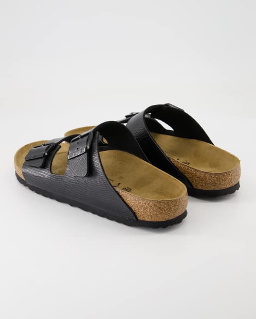 Birkenstock Arizona Bikro-Flor Pantoletten in Schwarz