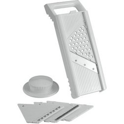 Mandoline universelle Mandolino, 4 inserts, blanc