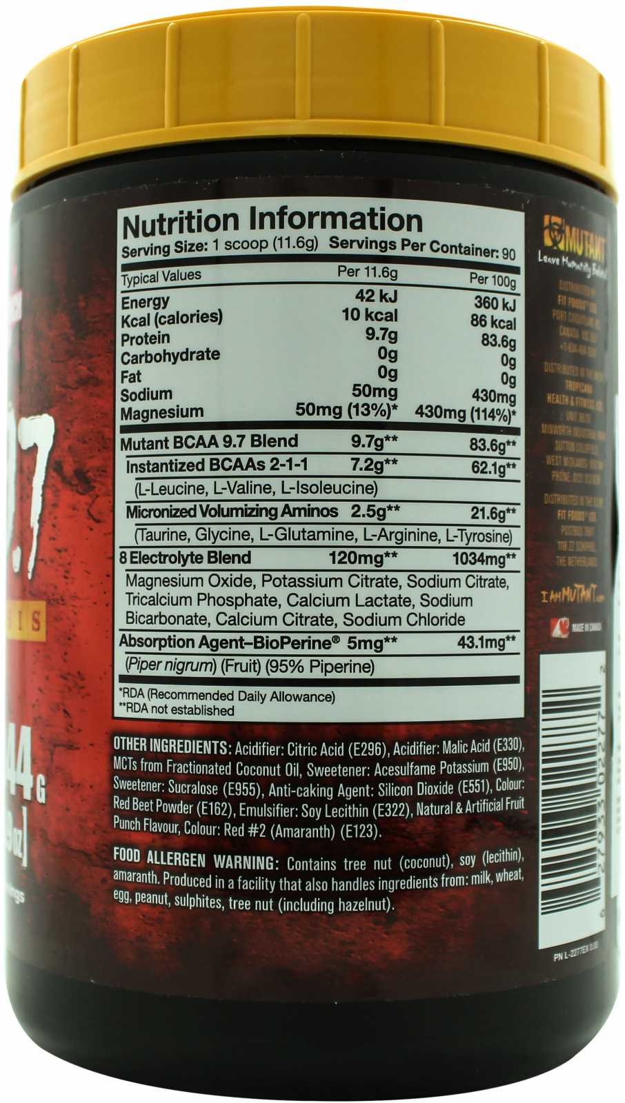 Mutante Mutante BCAA 9,7 348g