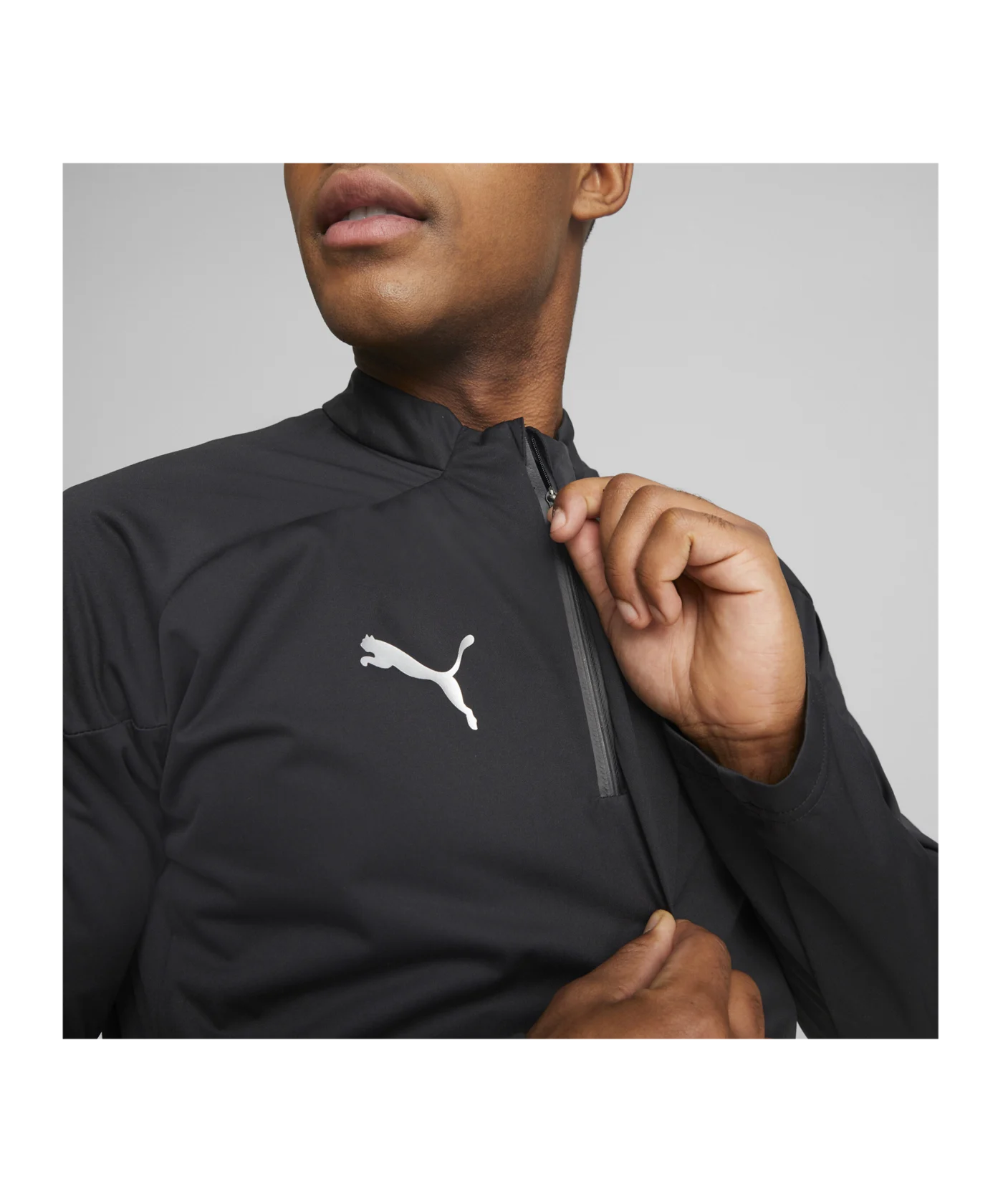 PUMA teamCUP HalfZip Regensweatshirt Schwarz F03