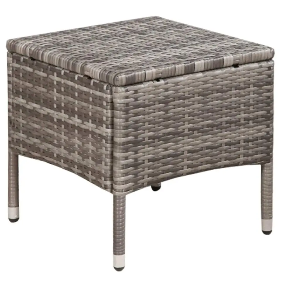 vidaXL - Bistroset - Grijs - Poly rattan