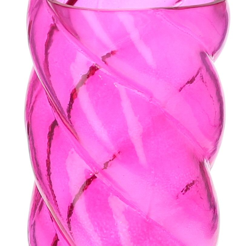 Vase torsadé rose Pondie Chérie