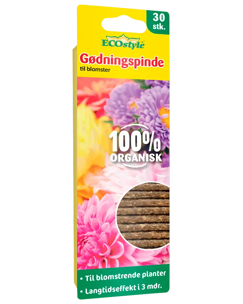 ECOstyle Gødningspinde blomster 30-pak