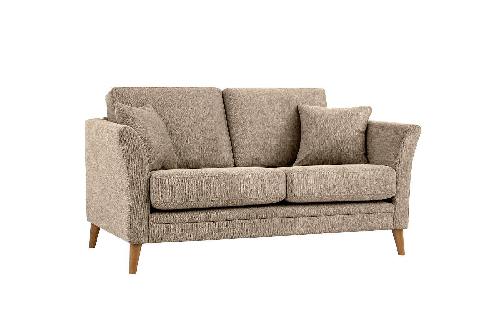 Eden 2,5-seter sofa Tekstil Brego 14 Latte med ben i eik natur (15137).