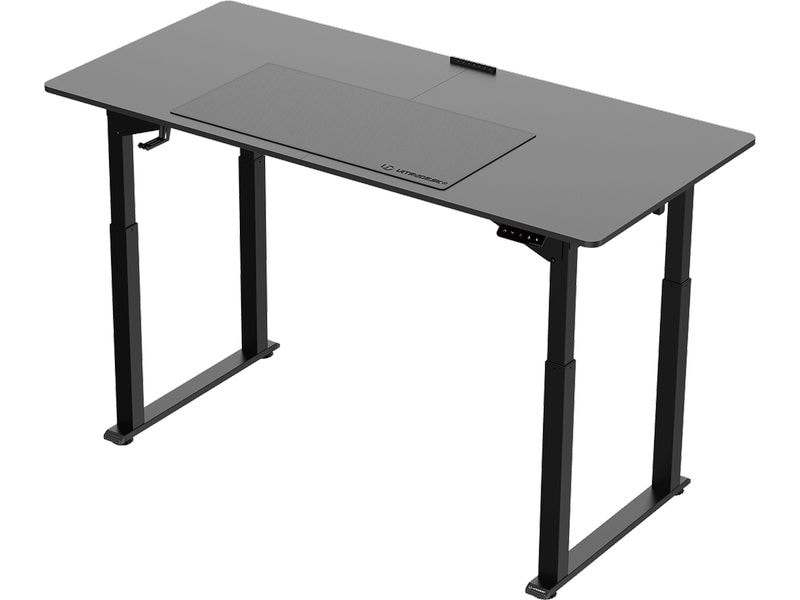 Ultradesk Gaming Tisch Uplift Schwarz Robuster Gaming-Tisch mit elektrischer und stufenloser Höhenverstellung