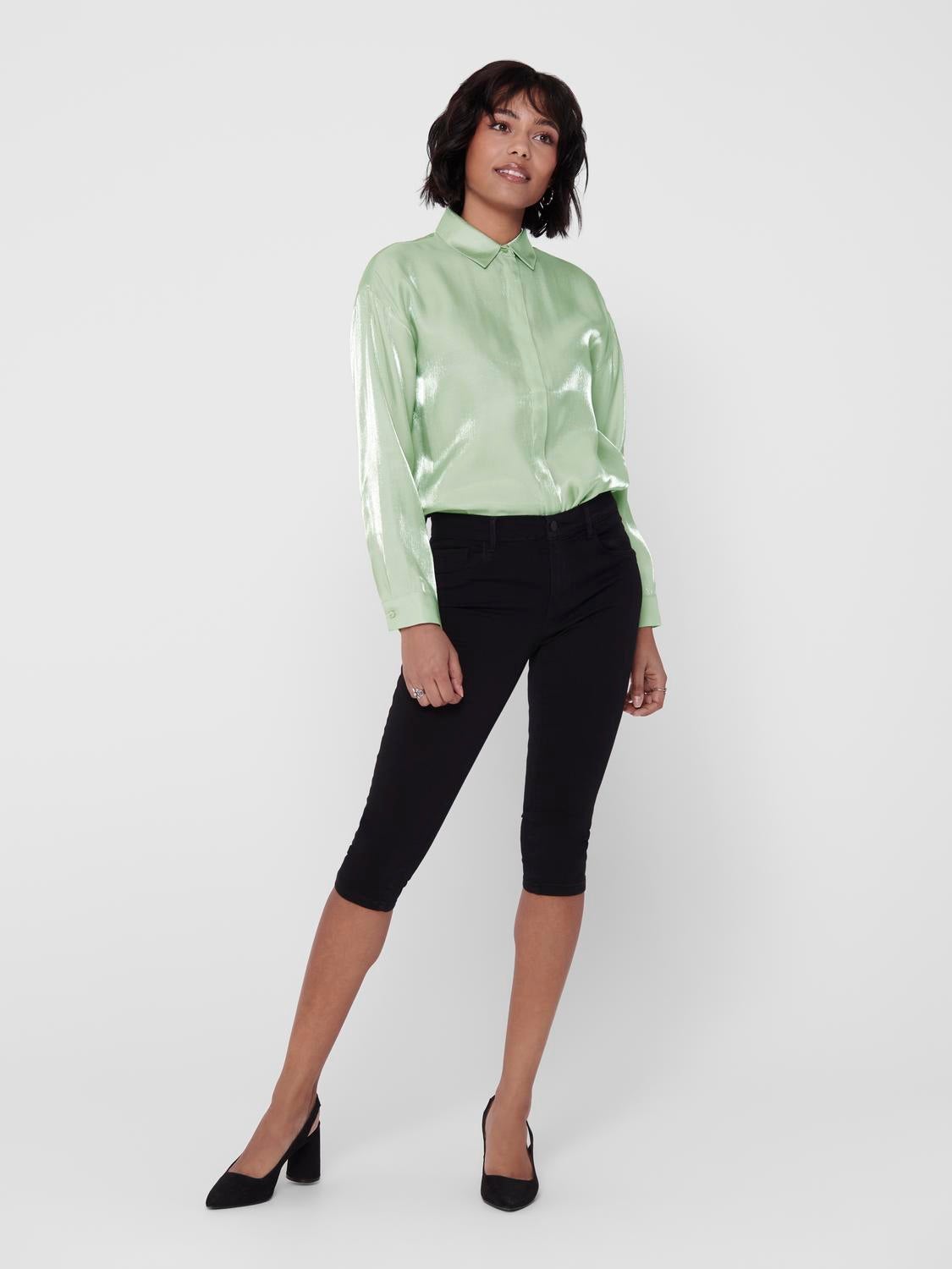 ONLRAIN Mittlere Taille Skinny Fit Jeans-Shorts Black