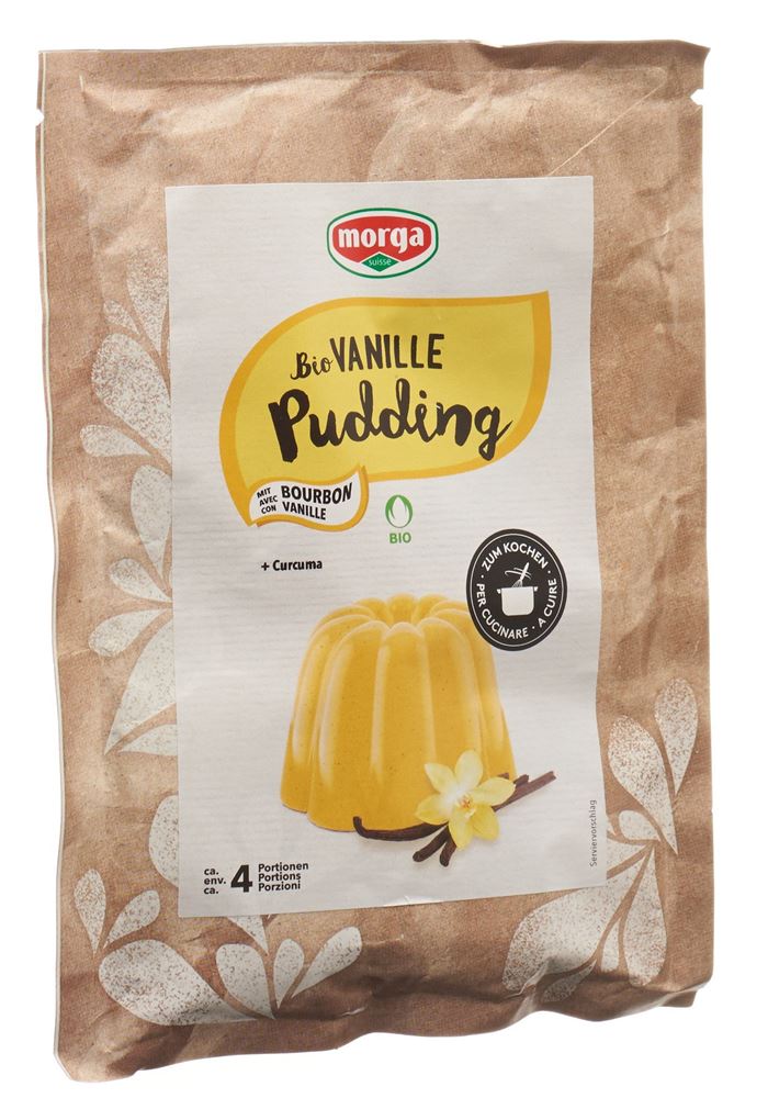 MORGA Pudding<br>60 g, Beutel, Vanille Curcuma