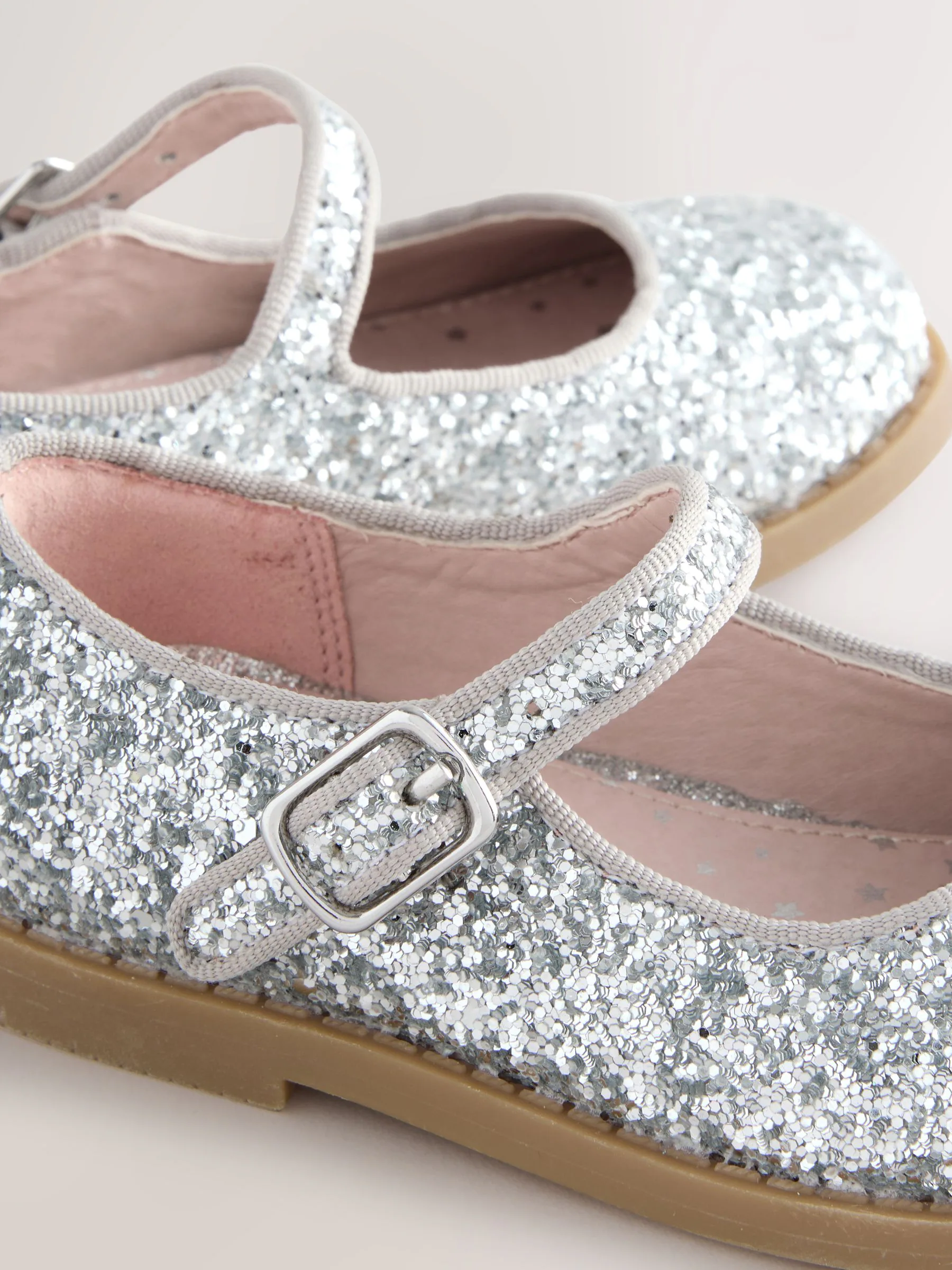Zilverglitter - Mary Jane-schoenen