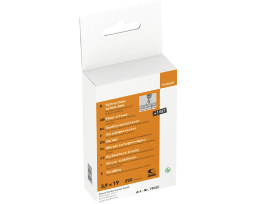 fermacell snelmontageschroeven voor afwerkvloerelementen 3,9 x 19 mm Verpakking = 250 stuks