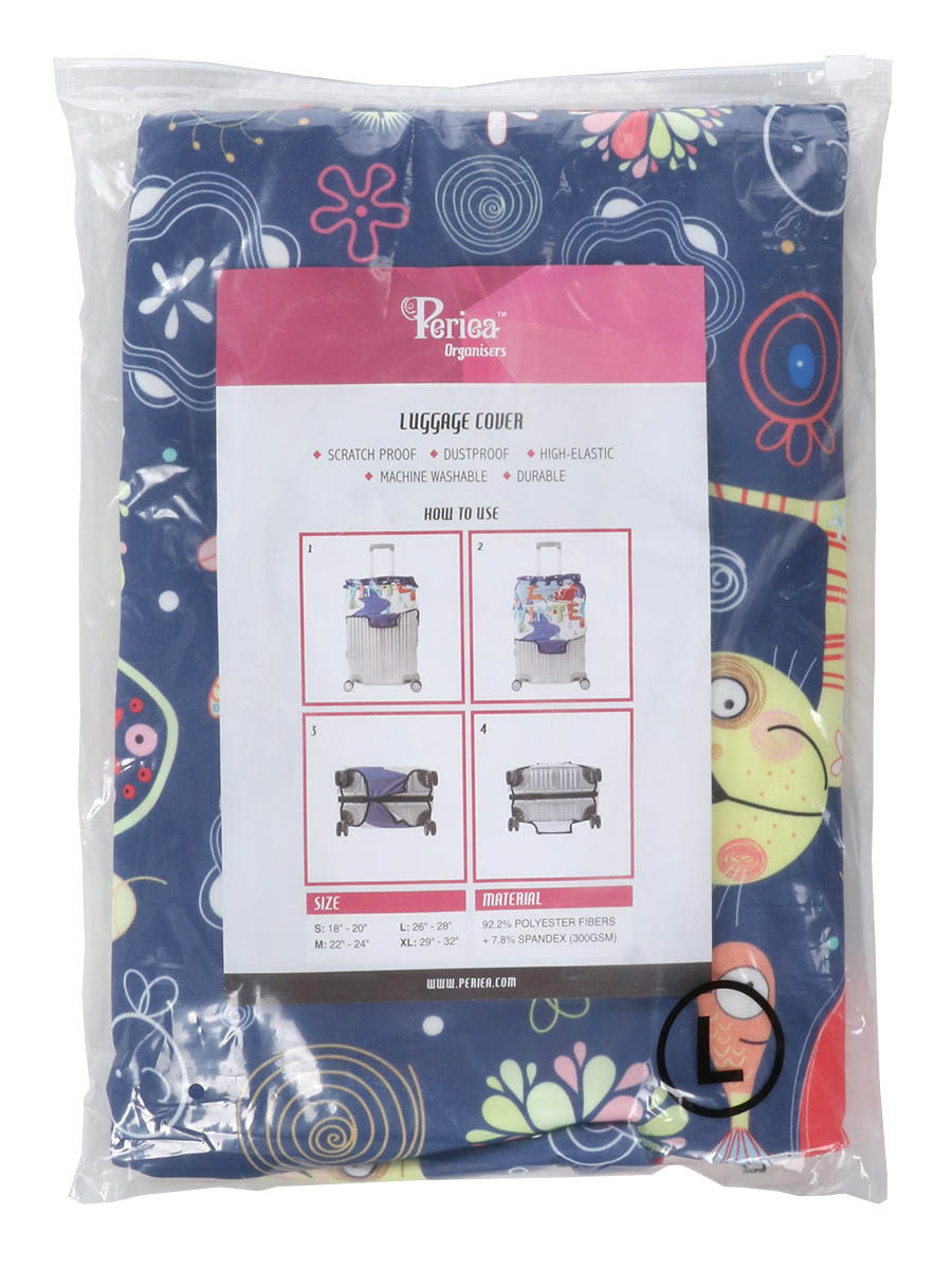 Housse de valise Periea Purple Cats L