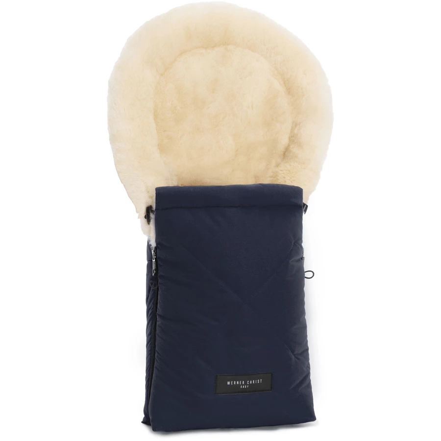 Werner Christ Baby Lammfellfußsack OSLO navy