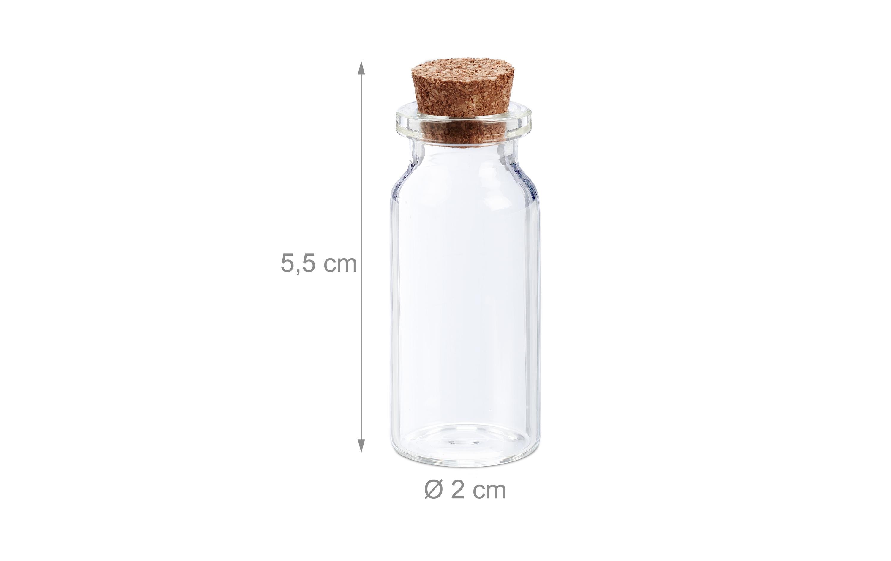 Einmachflasche 10 ml, 60 StückMini Glasflaschen mit Korken